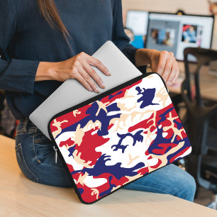 Housse Pour Ordinateur Portable 4 juillet, Jour de l'Indépendance, Beige de camouf