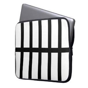 Housse Pour Ordinateur Portable 5 lignes noires biscuites