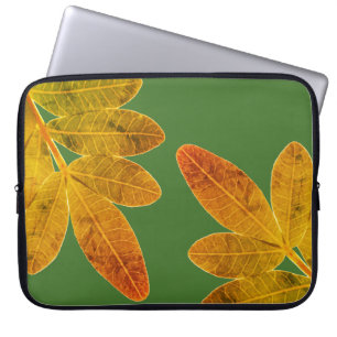 Housse pour ordinateur portable à motif de feuille