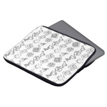 Housse pour ordinateur portable à motif d'icône de