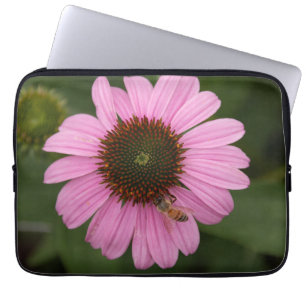 Housse Pour Ordinateur Portable Abeille de miel sur la fleur du jardin