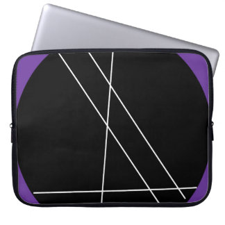 Housse Pour Ordinateur Portable Abrégé sur noir, blanc et pourpre