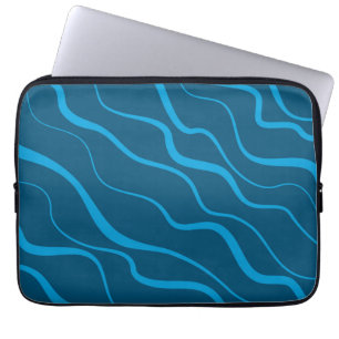 Housse Pour Ordinateur Portable Abréviation bleue, simple, moderne, cool