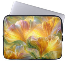 Abstract Floral Art with Yellow Petals
