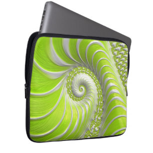 Housse Pour Ordinateur Portable Abstract Lime Green