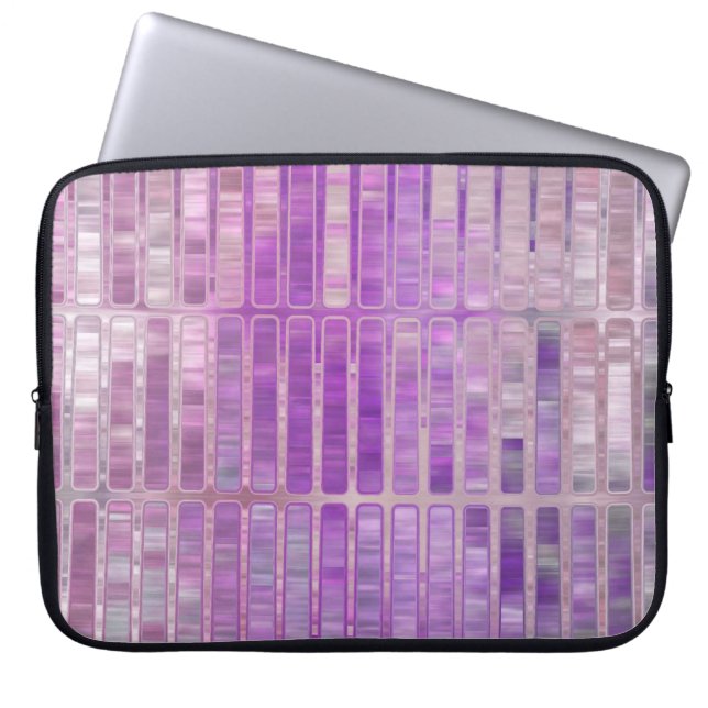 Housse Pour Ordinateur Portable Abstrait brillant en mosaïque violet arrière - pla (Devant)