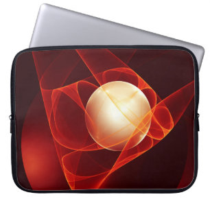 Housse Pour Ordinateur Portable Abstrait Crème rouge moderne Imaginaire Fractal Ar
