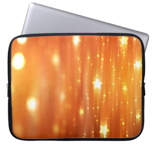Housse Pour Ordinateur Portable abstrait fond orangé brillant abstrait, art, dos