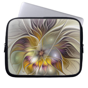 Housse Pour Ordinateur Portable Abstrait Imaginaire coloré Fleur moderne Fractal