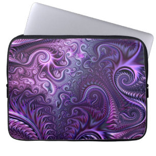 Housse Pour Ordinateur Portable Abstrait Lilac coloré et violet Motif spiral