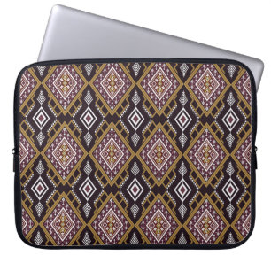 Housse Pour Ordinateur Portable Abstraite géométrique ethnique, design de papier p