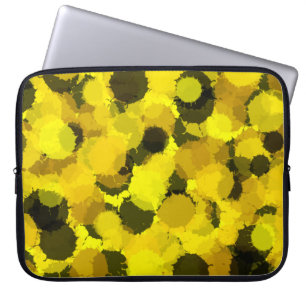 Housse Pour Ordinateur Portable Abstraits points tournesol cercles art moderne sim