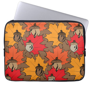 Housse Pour Ordinateur Portable Acorns et feuille V