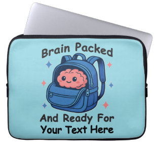 Housse Pour Ordinateur Portable Adaptable "Prêt pour le cerveau"