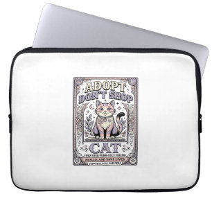 Housse Pour Ordinateur Portable Adoptez Ne Pas Acheter Chat Sauvetage de Chat Adop