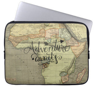Housse Pour Ordinateur Portable Adventure Attend la carte de l'ancien monde