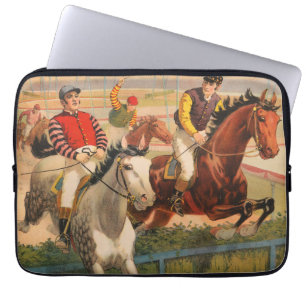 Housse Pour Ordinateur Portable Affiche De Cirque De Jockeys Sur Les Chevaux Qui S
