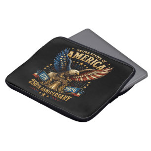 Housse Pour Ordinateur Portable Aigle du 250e anniversaire des États-Unis d'Amériq