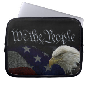 Housse Pour Ordinateur Portable Aigle et drapeau patriotiques