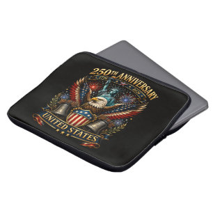 Housse Pour Ordinateur Portable Aigle patriotique du 250e anniversaire des États-U