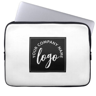 Housse Pour Ordinateur Portable Ajoutez Votre Logo Minimaliste Carré Logo