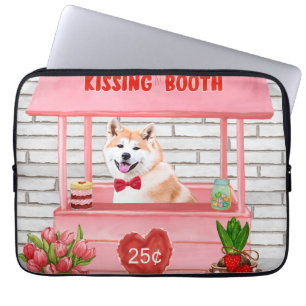 Housse Pour Ordinateur Portable Akita Chien Valentine's Day Kissing Booth