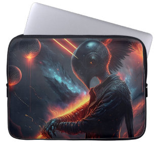 Housse Pour Ordinateur Portable Alien manipulant le faisceau d'incendie