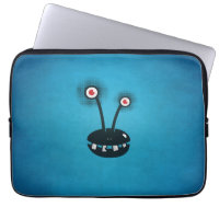 Alien tramé drôle bleu de bande dessinée