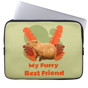 Housse Pour Ordinateur Portable Ami à Fourrure Capybara Animal Tropical