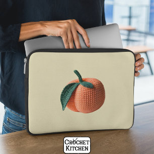 Housse Pour Ordinateur Portable Amigurumi Crochet Peach minimal tendance