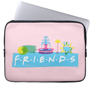Housse Pour Ordinateur Portable AMIS™   Logo avec icônes