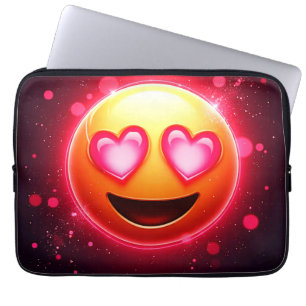 Housse Pour Ordinateur Portable Amour Frappé Coeurs Emoji