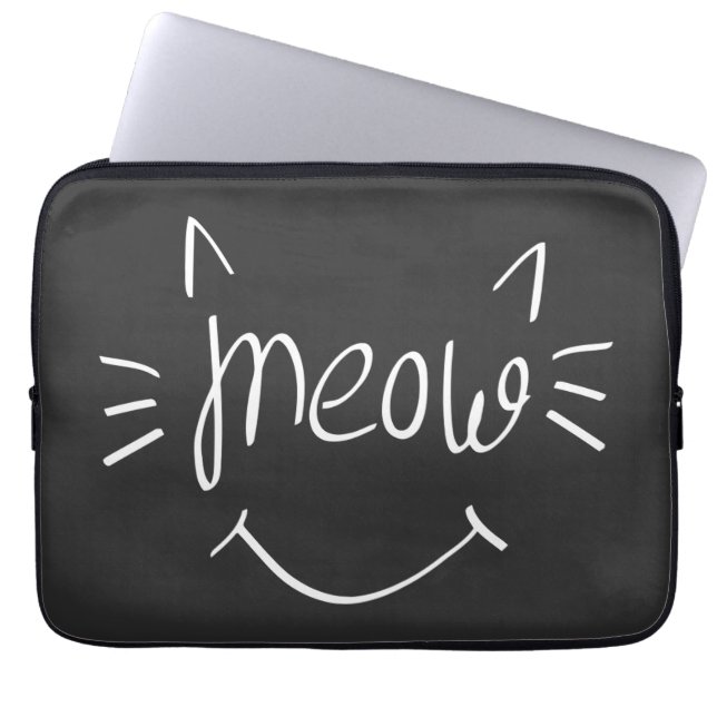 Housse Pour Ordinateur Portable Amoureux des chats Miaou  (Devant)