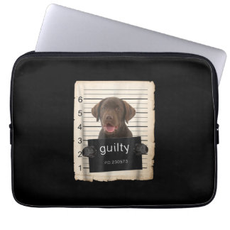 Housse Pour Ordinateur Portable Amoureux des chiens | Chocolat de culpabilité Labr
