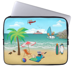 Housse Pour Ordinateur Portable Amusement au bord de la plage