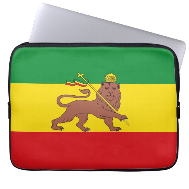 Housse Pour Ordinateur Portable Ancien drapeau éthiopien (Devant)