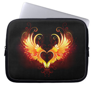 Housse Pour Ordinateur Portable Angel Fire Heart with Wings