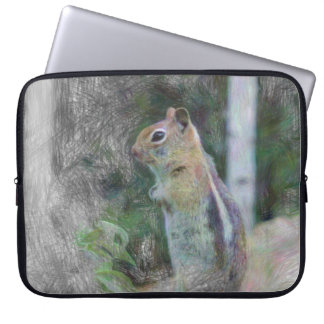 Housse Pour Ordinateur Portable animal artistique chipmunk 1
