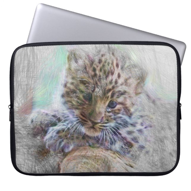 Housse Pour Ordinateur Portable animal artistique léopard (Devant)