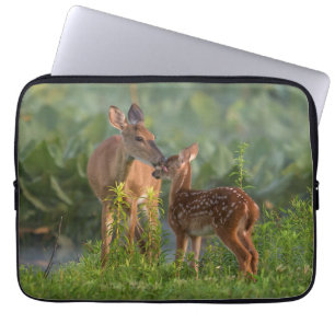 Housse Pour Ordinateur Portable Animaux de bébés cutest   Cerf et bébé