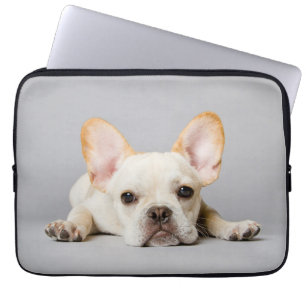 Housse Pour Ordinateur Portable Animaux de bébés cutest   French Bulldog Lying Dow