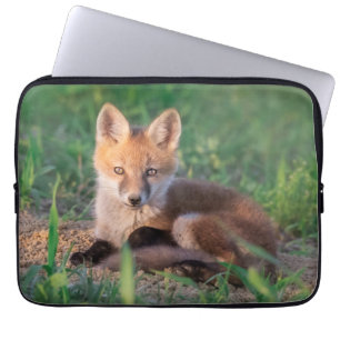 Housse Pour Ordinateur Portable Animaux de bébés cutest Kit Red Fox Relaxant