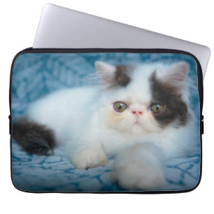 Housse Pour Ordinateur Portable Animaux de bébés cutest   Kitten noir et blanc