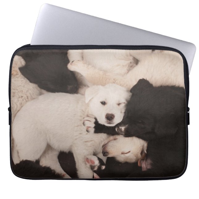Housse Pour Ordinateur Portable Animaux de bébés cutest | Pile de marionnettes (Devant)