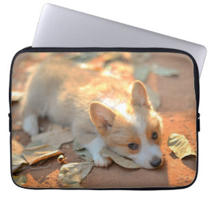 Housse Pour Ordinateur Portable Animaux de bébés cutest Shy Corgi