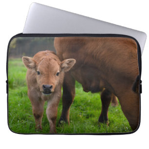 Housse Pour Ordinateur Portable Animaux de bébés cutest Vache et veau
