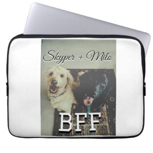 Housse Pour Ordinateur Portable Animaux de compagnie amis besties ajouter nom anim