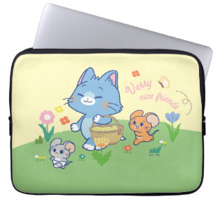 Housse Pour Ordinateur Portable Anime Tom, Jerry et Tuffy Picnic
