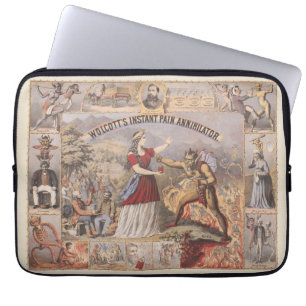Housse Pour Ordinateur Portable Annonce Vintage pour Wolcott's Instant Pain Annihi