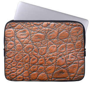 Housse Pour Ordinateur Portable apparence fausse en cuir de crocodile